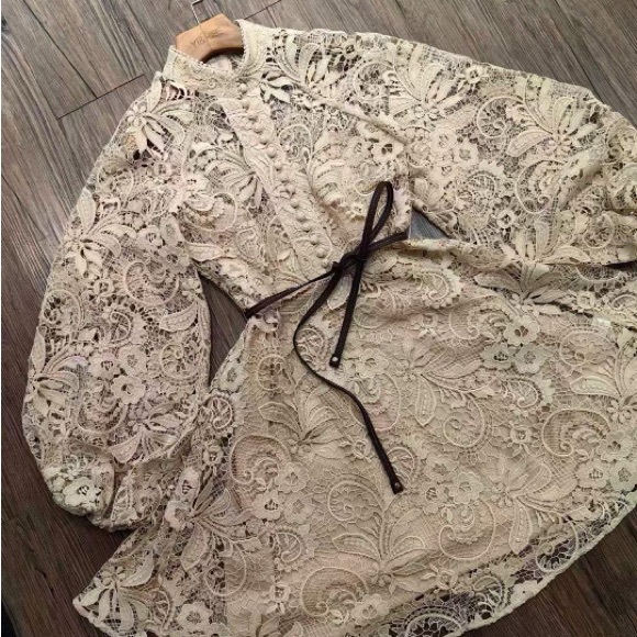 Zimmermann Waverly Lace Mini Dress Size 3 - Picture 1 of 5
